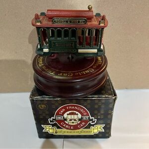 San Francisco Powell & Hyde Sts Music Box "I Left My Heart" Souvenir Cable Car